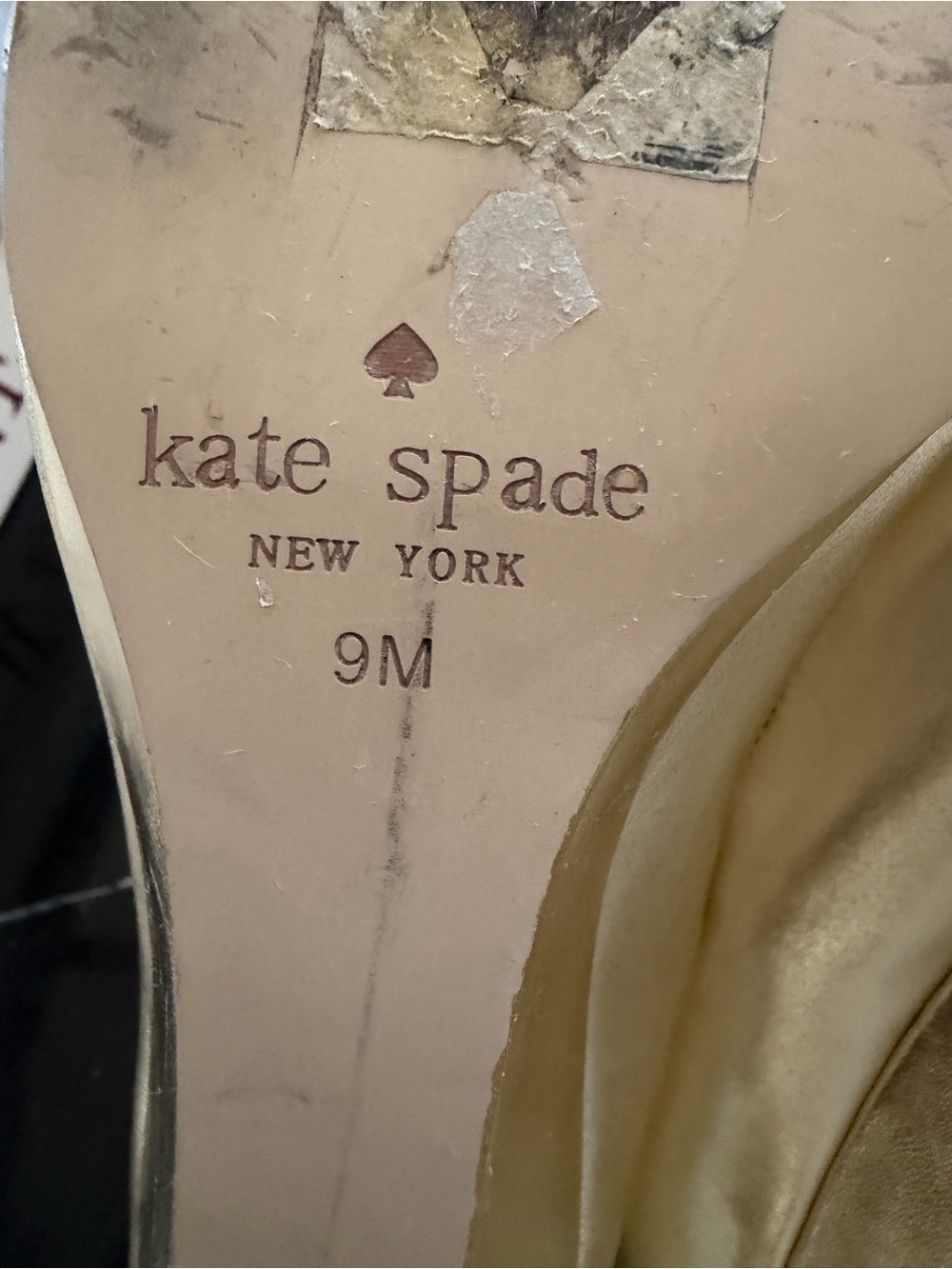 Kate Spade Candace Gold Wedge Heels - Size 9 (GUC/FUC Read Description) - Picture 4 of 9